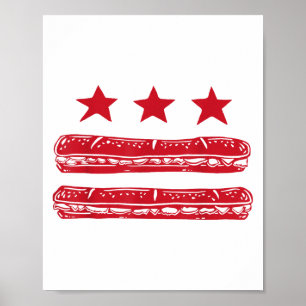 Dc Flag Sub Sandwich Poster