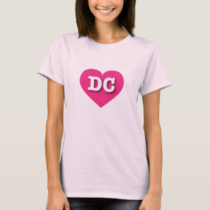 DC Hot Pink Heart - I love DC T-Shirt