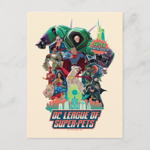 DC League of Super-Pets Battle for Metropolis Postcard