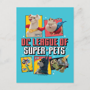 DC League of Super-Pets Character Panels Postcard