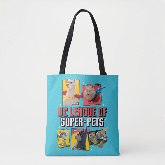 DC League of Super-Pets Character Panels Tote Bag (Front)