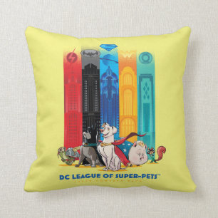 DC League of Super-Pets Metropolis Towers Cushion