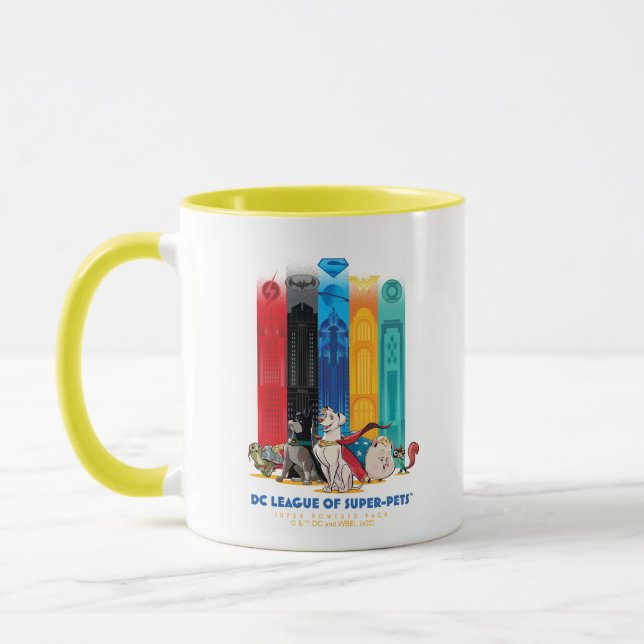 DC League of Super-Pets Metropolis Towers Mug (Left)