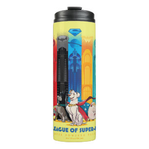 DC League of Super-Pets Metropolis Towers Thermal Tumbler