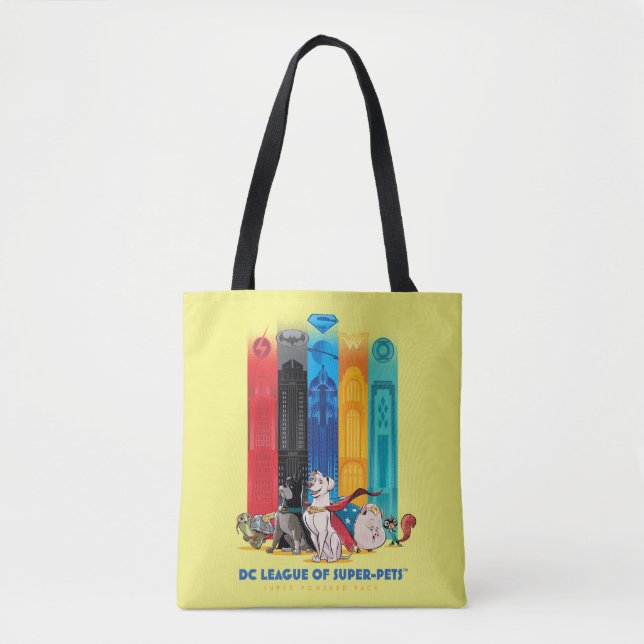DC League of Super-Pets Metropolis Towers Tote Bag (Front)