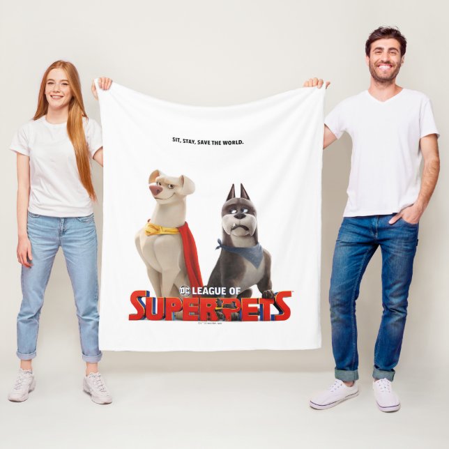 DC League of Super-Pets Theatrical Art Fleece Blanket (In Situ)