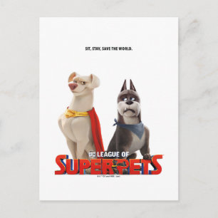 DC League of Super-Pets Theatrical Art Postcard