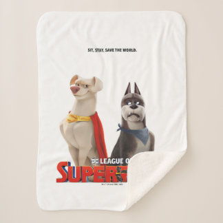 DC League of Super-Pets Theatrical Art Sherpa Blanket