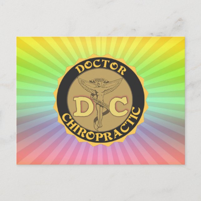 DC LOGO DOCTOR CHIROPRACTIC CADUCEUS POSTCARD (Front)