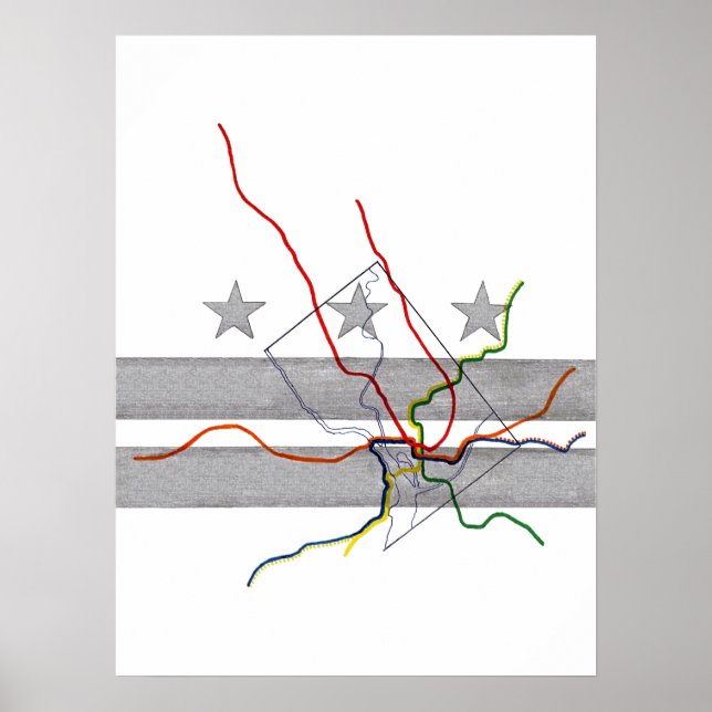 DC Metro Map Poster (Front)