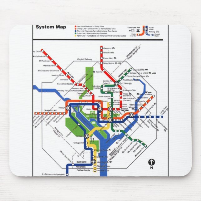 DC Metro Mouse Mat (Front)