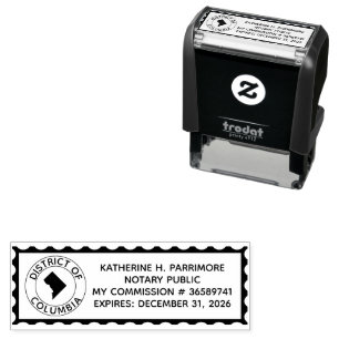 DC Notary Public Self Inking Rubber Stamp