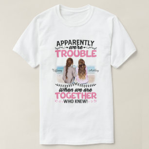 DC Personalised Apparently We‘re Trouble T-Shirt