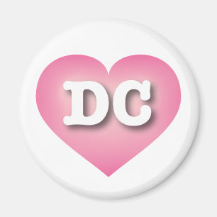 DC Pink Fade Heart - I love DC Magnet