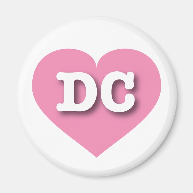 DC Pink Heart - I love DC Magnet (Front)