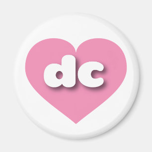 dc pink heart - I love dc Magnet