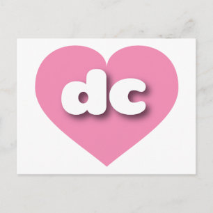 dc pink heart - I love dc Postcard