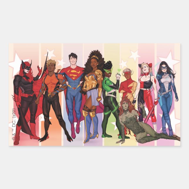 DC Pride Comic Cover 2022 Variant Rectangular Sticker (Front)