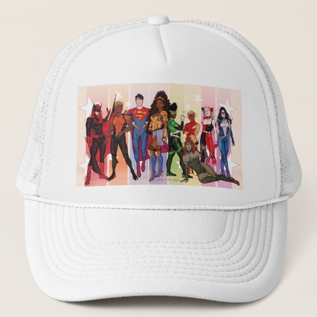 DC Pride Comic Cover 2022 Variant Trucker Hat (Front)
