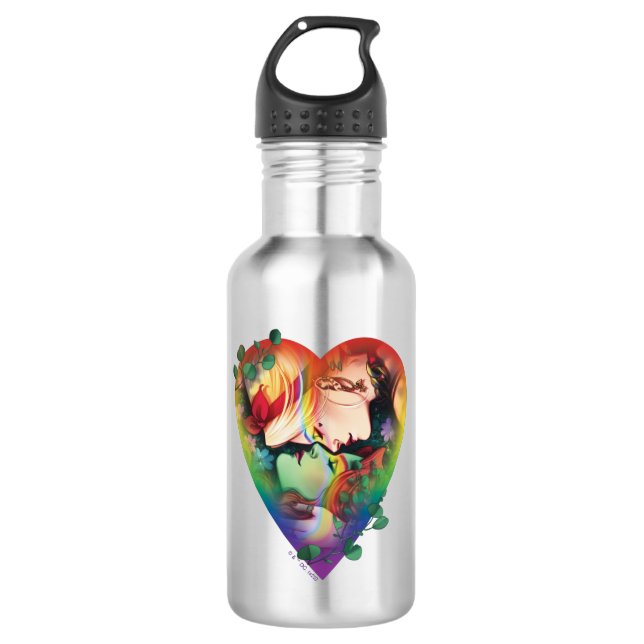 DC Pride Harley Quinn & Poison Ivy Comic Cover 532 Ml Water Bottle (Front)