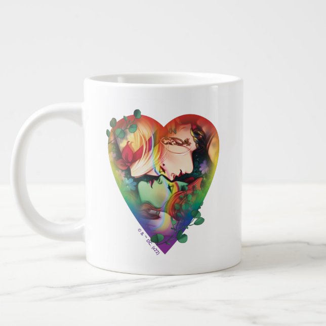DC Pride Harley Quinn & Poison Ivy Comic Cover Large Coffee Mug (Left)