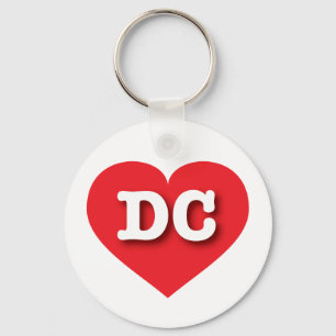 DC Red Heart - I love DC Key Ring