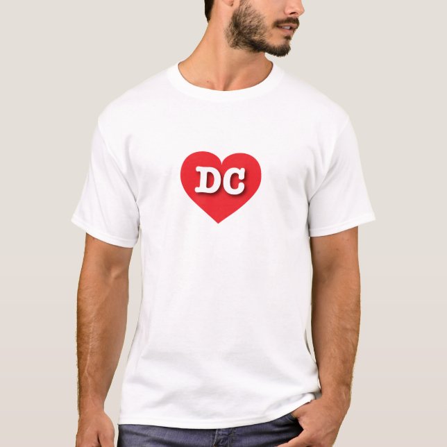 DC Red Heart - I love DC T-Shirt (Front)