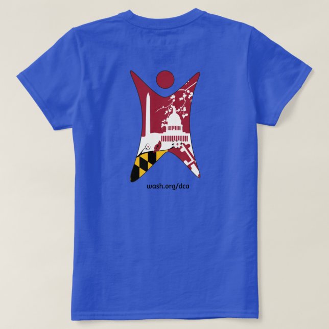 DC Region atheists, sceptics, & humanists T-Shirt (Design Back)