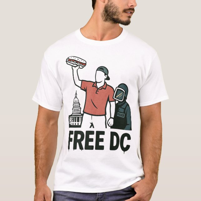 Dc Sandwich Guy The Sandwich Guy Free Dc  T-Shirt (Front)