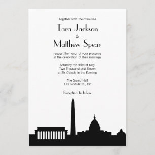 DC Skyline Wedding Invitation