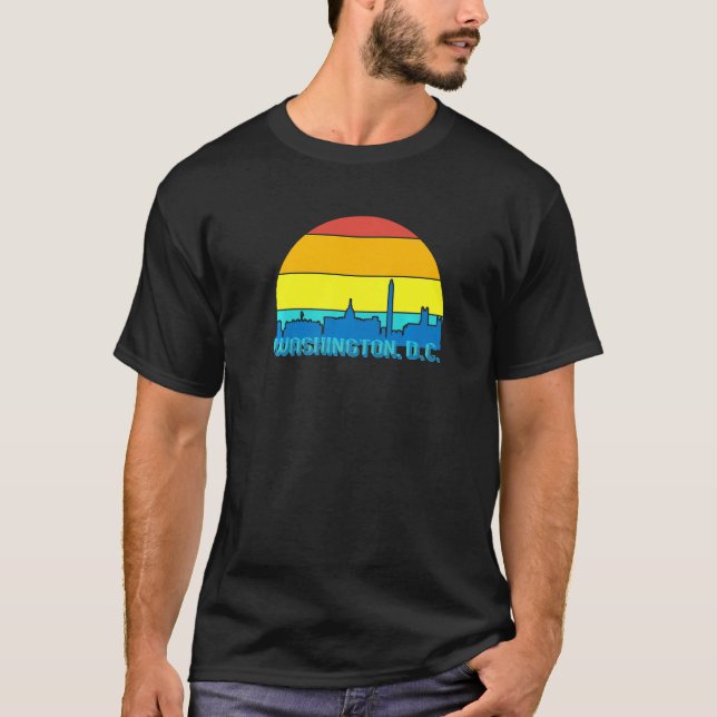 Dc Souvenir 70s 80s Retro Style Visit Washington D T-Shirt (Front)
