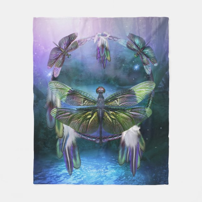 DC_Spirit Of The Dragonfly Art Fleece Blanket (Front)
