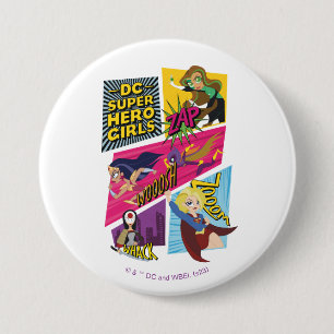 DC Super Hero Girls Action Panels 7.5 Cm Round Badge