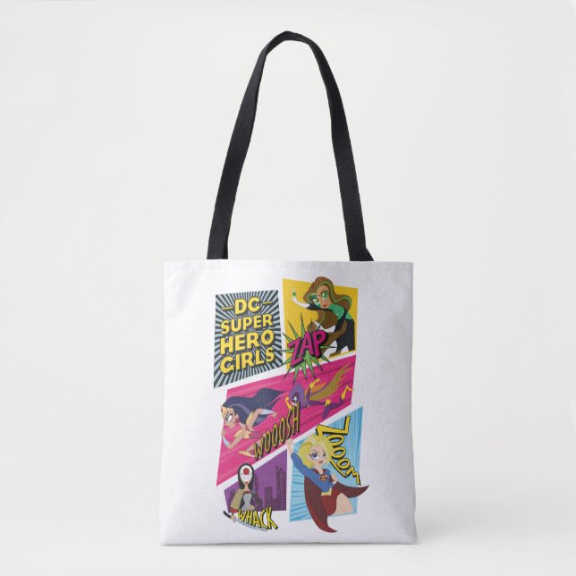 DC Super Hero Girls Action Panels Tote Bag (Front)