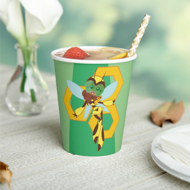 DC Super Hero Girls Bumble Bee Paper Cups (Insitu)