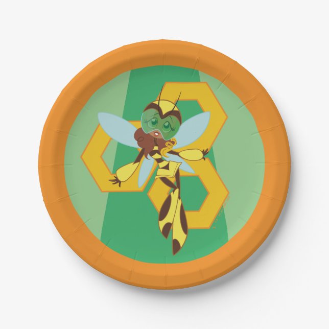 DC Super Hero Girls Bumble Bee Paper Plate (Front)