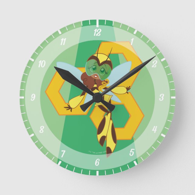 DC Super Hero Girls Bumble Bee Round Clock (Front)