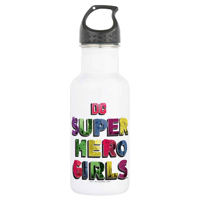 DC Super Hero Girls City Lettering 532 Ml Water Bottle (Front)