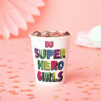DC Super Hero Girls City Lettering Paper Cups
