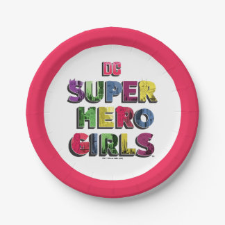 DC Super Hero Girls City Lettering Paper Plate