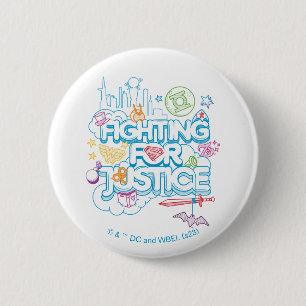 DC Super Hero Girls Fighting For Justice 6 Cm Round Badge