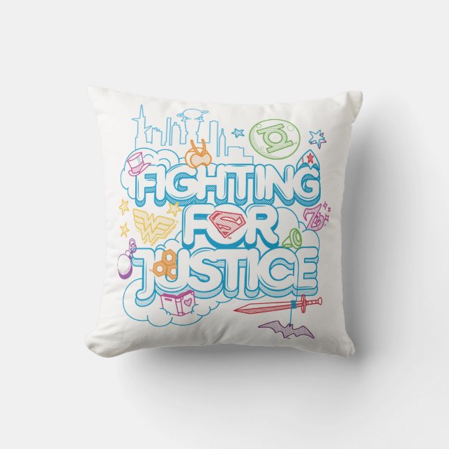 DC Super Hero Girls Fighting For Justice Cushion (Front)