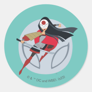 DC Super Hero Girls Katana Classic Round Sticker
