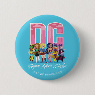 DC Super Hero Girls Lineup 6 Cm Round Badge