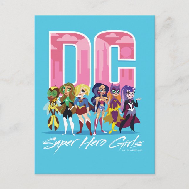 DC Super Hero Girls Lineup Postcard (Front)
