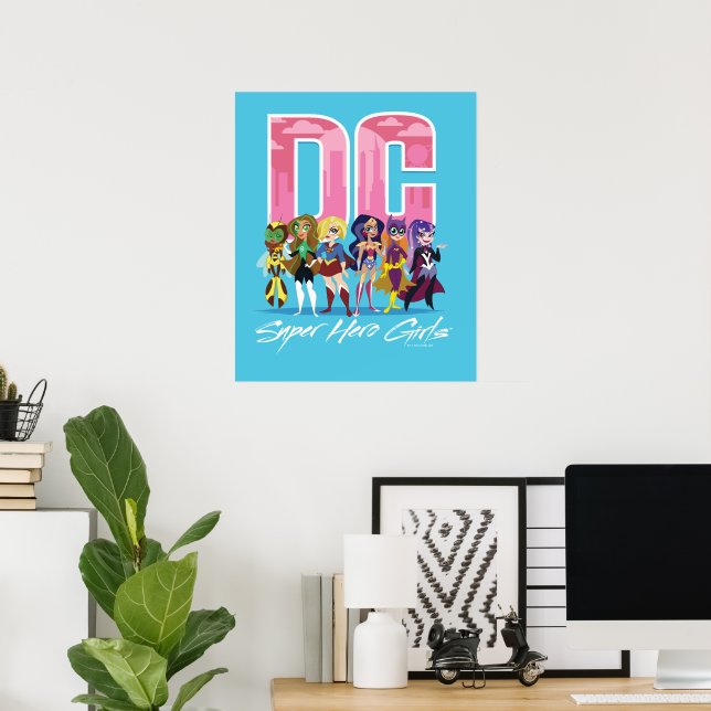 DC Super Hero Girls Lineup Poster (Home Office)
