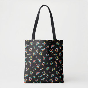 DC Super Hero Girls Rainbow Icon Pattern Tote Bag