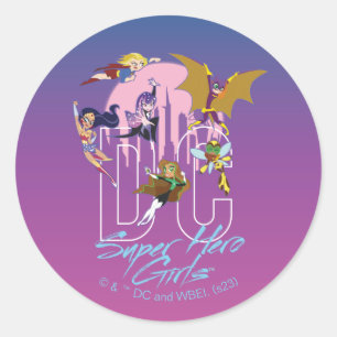 DC Super Hero Girls Skyline Classic Round Sticker