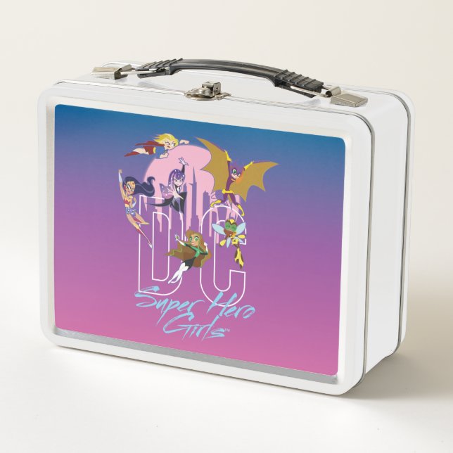 DC Super Hero Girls Skyline Metal Lunch Box (Front)