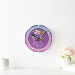 DC Super Hero Girls Skyline Round Clock